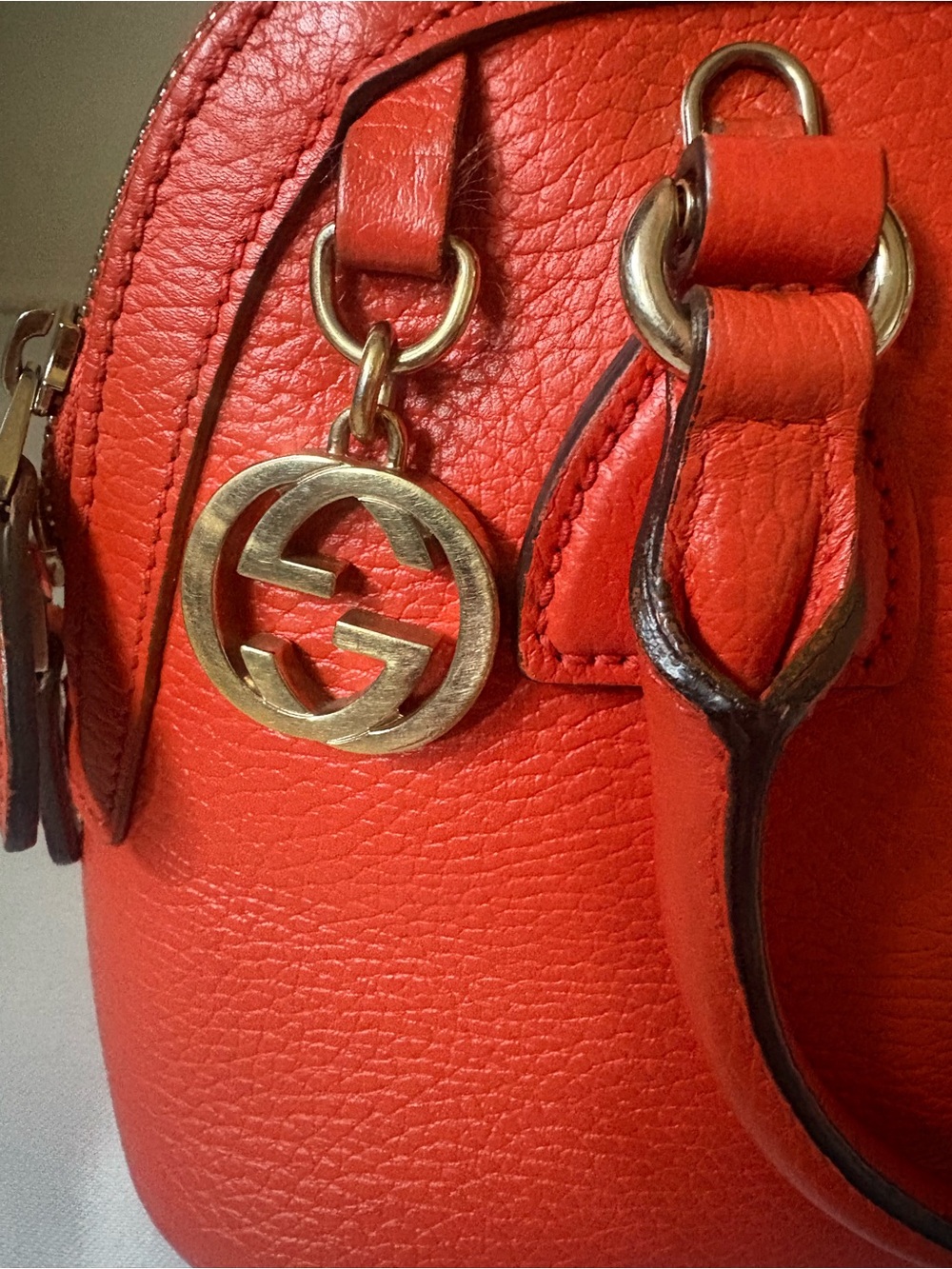 Gucci GG Charm Dome Satchel - vintage Gucci mini bag - authenticated - Picture 12 of 17